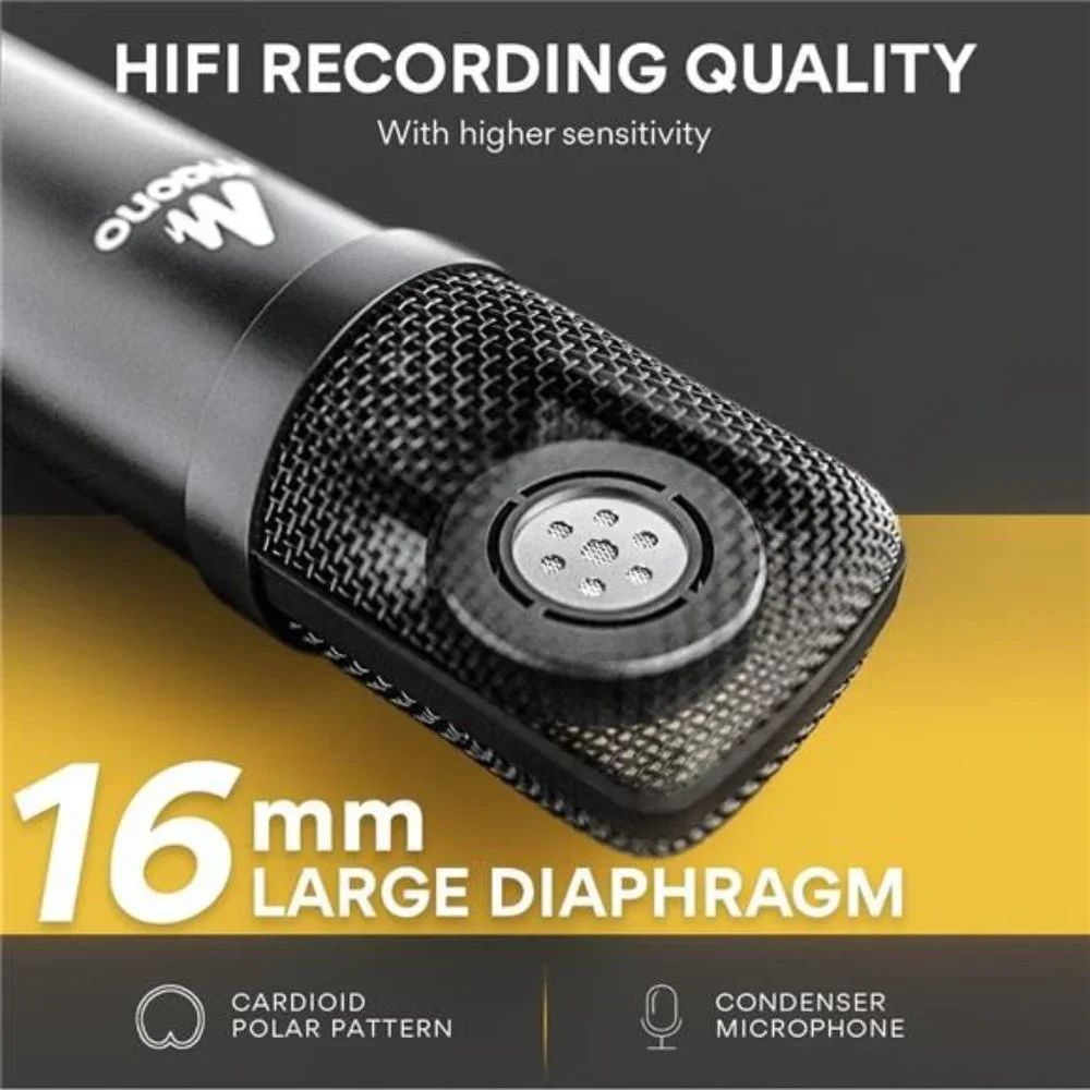 USB Microphone,192KHZ/24Bit Plug & Play PC Computer Podcast Condenser Cardioid